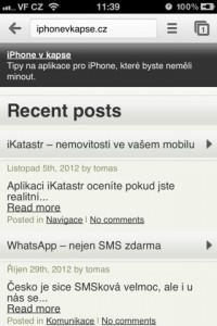 iPhonevkapse.cz v Chrome