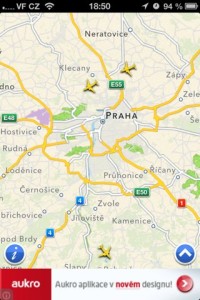 FlightRadar24 nad Prahou